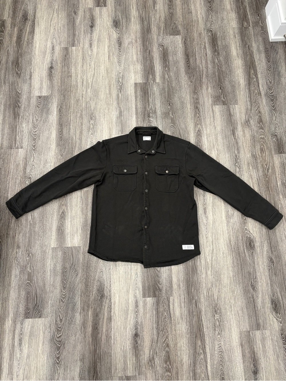 Frank & Oak Black Button-Up Shirt
